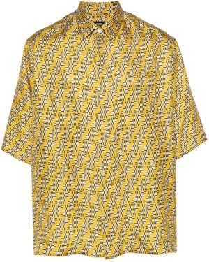 Fendi Ff-Print Shirt - Yellow