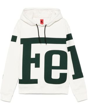 Ferrari Logo-Print Hoodie - Green