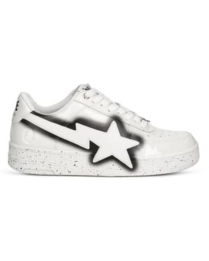 A Bathing Ape Baskets Bape Sta À Effet Peinture En Spray - White