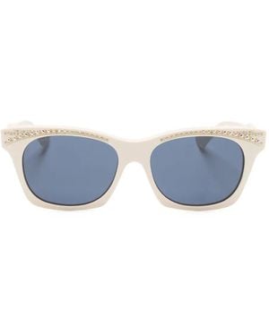 Gucci Crystal-Embellished Wayfarer Sunglasses - Blue