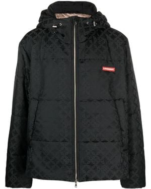 Charles Jeffrey Kitty Monogram-Print Padded Jacket - Black