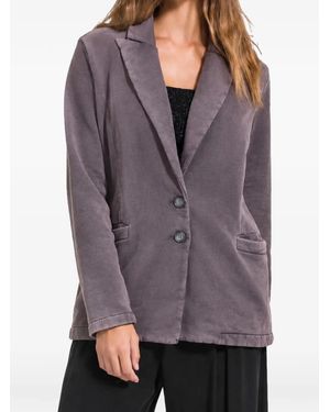 Deha Notched-Lapel Button-Fastening Blazer - Purple