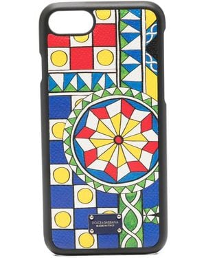 Dolce & Gabbana Geometric-Print Iphone 7 And 8 Case - Blue