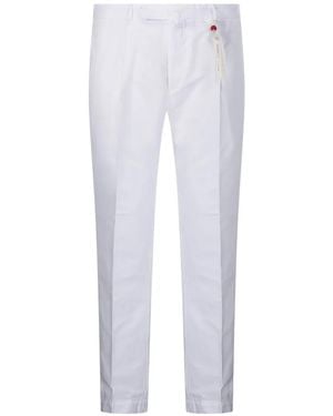 Santaniello Pleated Tapered Pants - White