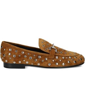 Bibi Lou Zagreb Studded Loafers - Brown
