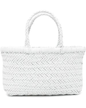 Dragon Diffusion Gewebte Handtasche Aus Leder - Weiß