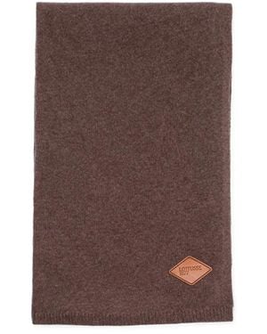 Lottusse Berna Logo-Patch Scarf - Brown