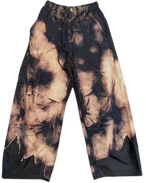 Feng Chen Wang Pantaloni Sovratinti Con Effetto Vissuto - Blu