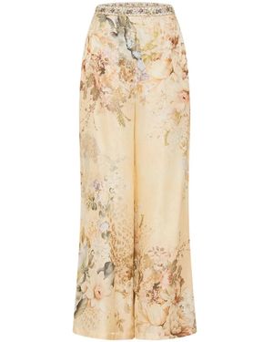 CAMILLA Wide-Leg Pants - Natural