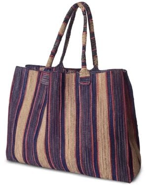 Gabriele Frantzen Stripe-Pattern Tote Bag - Purple