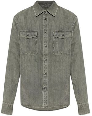 Rag & Bone Patch-Pocket Shirt - Grey