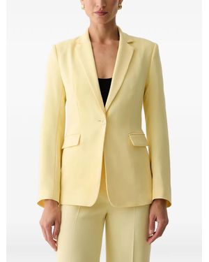 Morgan Single-Breasted Notched-Lapels Jacket - Natural