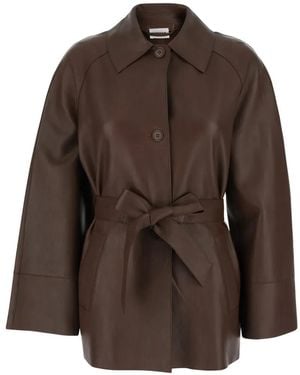P.A.R.O.S.H. Tie-Waist Jacket - Brown