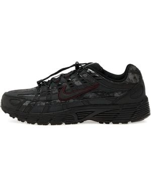 Nike P-6000 Lace-Up Low-Top Sneakers - Black
