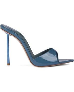 Le Silla 120Mm Bella Patent Leather Stiletto Sandals - Blue