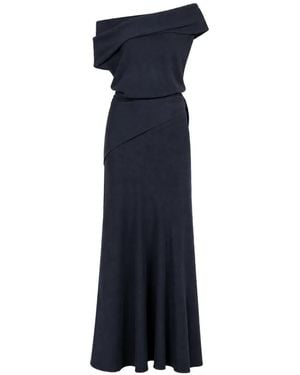 Cortana Onara Off-Shoulder Wrap Maxi Dress - Blue