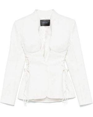 Mugler Laced-Up Jacket - White