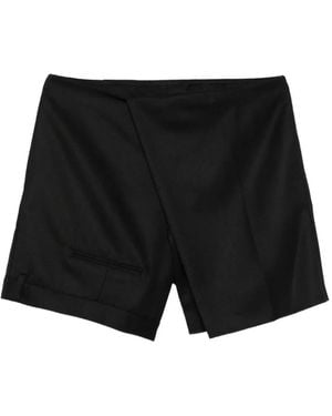 JW Anderson Asymmetric Folded Shorts - Black
