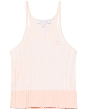 Maison Kitsuné Baby Fox パッチ リブタンクトップ - ピンク