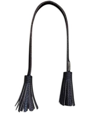 Fortela Tassel Leather Keyring - White