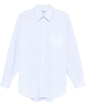 Moschino Silk And Nylon Shirt With Heart-Shaped Pocket - White