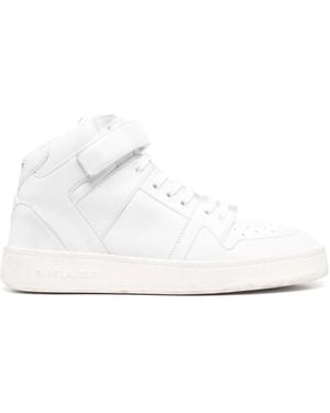 Saint Laurent Lax Leather Trainer - White