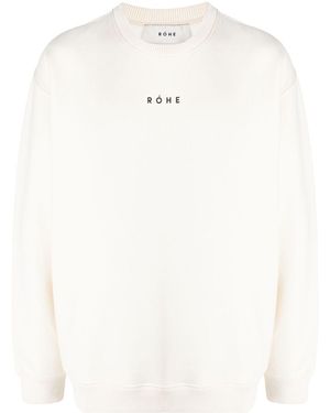 Rohe Logo-print Long-sleeved Sweatshirt - White