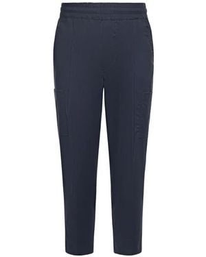 Giuliano Galiano Leon Elasticated-Waist Cargo Trousers - Blue