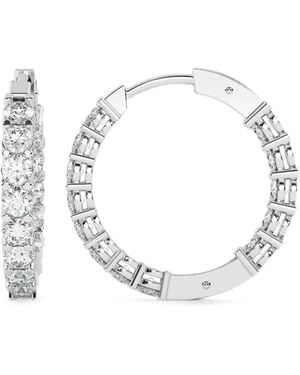 Diamond Essentials Laboratory-Grown Diamond Hoop Earrings - Metallic