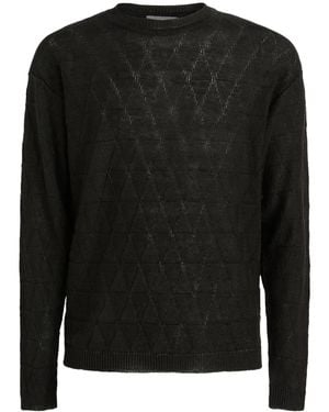 SUNHOUSE Diamond-Pattern Sweater - Black