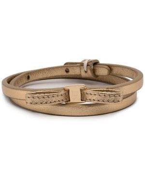 Ferragamo Pulsera con detalle de lazo - Metálico