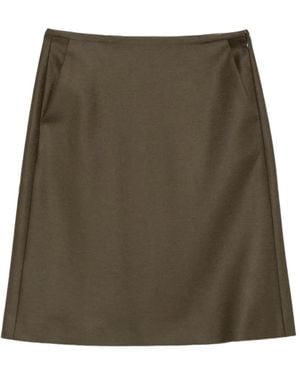 Jil Sander A-Line Midi Skirt - Green