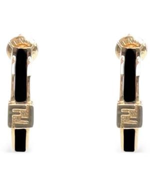 Fendi Pendientes De Aro Forever - Blanco