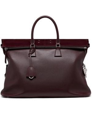 Maison Margiela Xl 5Ac Soft Leather Shoulder Bag - Purple