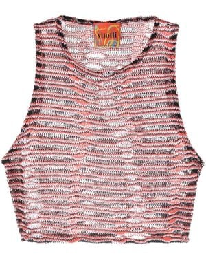 VITELLI Semi-Doorzichtige Top - Roze