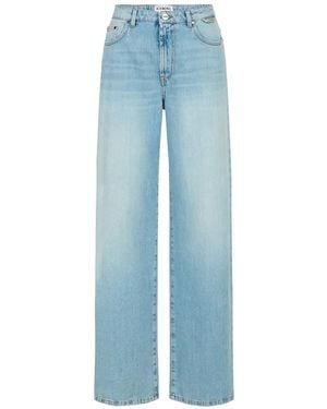 Iceberg Faded Wide-Leg Jeans - Blue