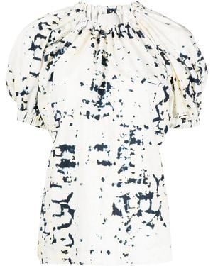 3.1 Phillip Lim Kaleidoscope Puff-Sleeve Blouse - White