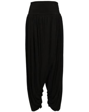 mukcyen Pantalones Con Logo Estampado Y Cintura De Canalé - Negro