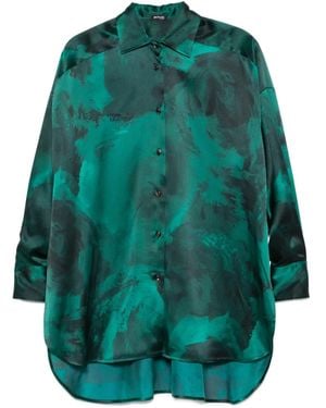 Kiton Blouse Met Print - Groen
