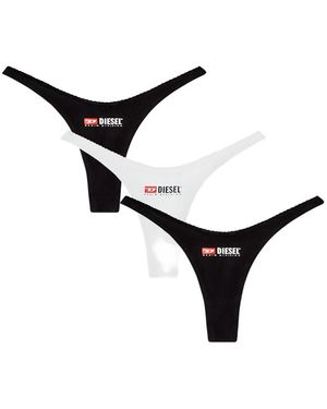 DIESEL Micro-Punchy-D-Core Thong (Pack Of Three) - Black