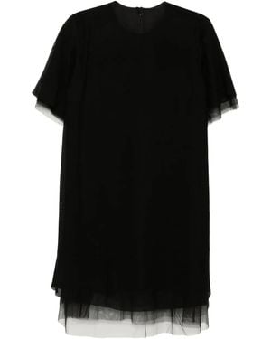 JNBY A-Mesh Short-Sleeved Dress - Black