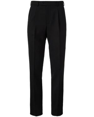 MEDEA Pleat-Detail Trousers - Black