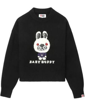 A Bathing Ape Bunny Graphic Jumper - Black