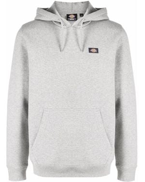 Dickies Logo-patch Long-sleeve Hoodie - Gray