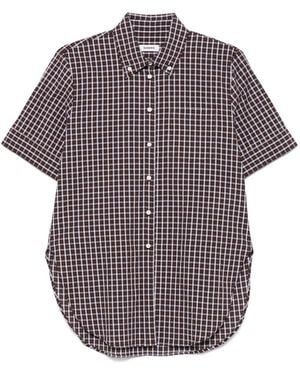 Sandro Check-Print Shirt - Purple