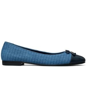 Tory Burch キャップトゥ フラットシューズ - ブルー
