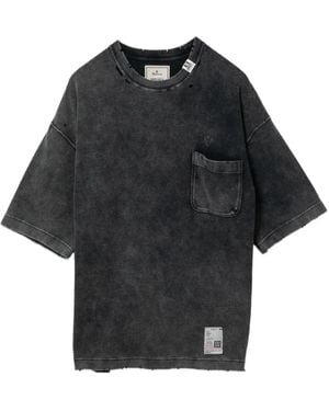 Maison Mihara Yasuhiro Logo-Embroidered T-Shirt - Black