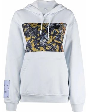 McQ Logo-Patch Sleeve Hoodie - Grey