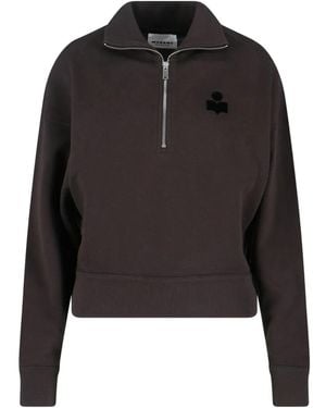 Isabel Marant Half-zip Logo Sweatshirt - ブラック