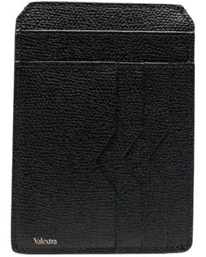 Valextra Tarjetero Con Logo Estampado - Negro